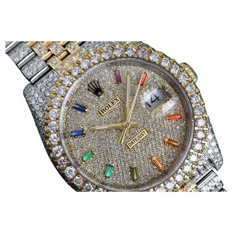 iced out rolex for sale